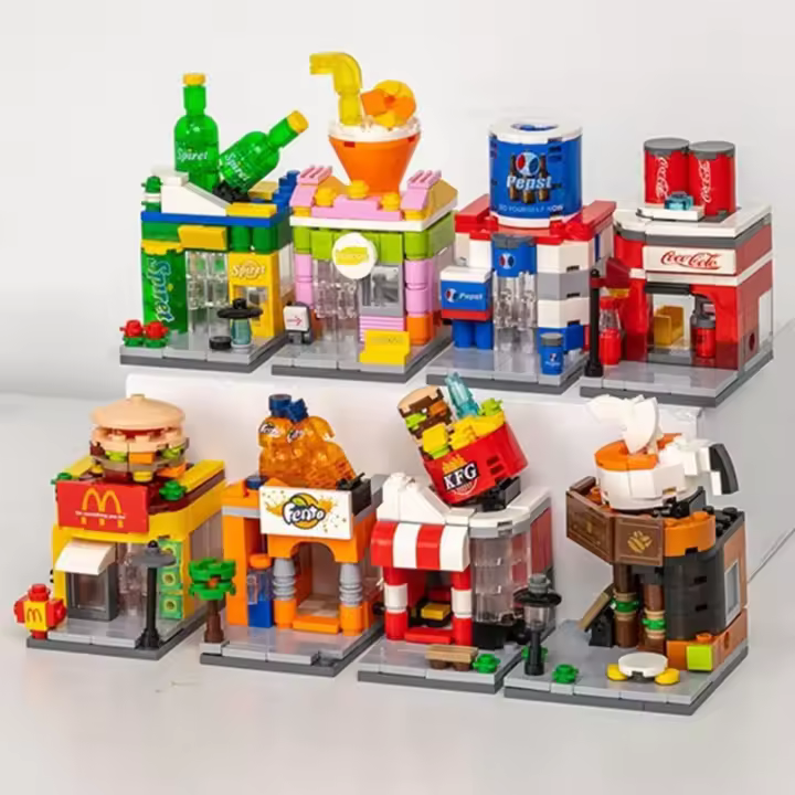 Juguetes de bloques de construcción, juegos de casa rosa para amigos para niños de 6 a 12 años, tienda de jugos, hamburguesa, cafetería, Kit de construcción, los mejores regalos para niñas de 7 a 9 años (874 piezas) - 1