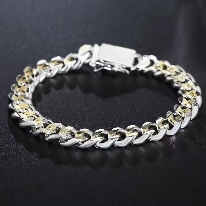 Andara-pulsera de Plata de Lei para hombre, brazalete lateral, - 1