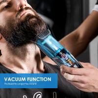 Recortador de barba al vacío para hombres con 20 longitudes y estilos ajustables, recortador de vacío incorporado para bigote, patillas, vello facial, recortador de bigote recargable - details 2