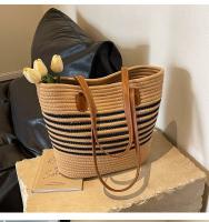 Bolso de estilo francés para mujer, gran capacidad, nuevo bolso versátil de hombro tejido de paja, bolso de mano para vacaciones en la playa - details 21
