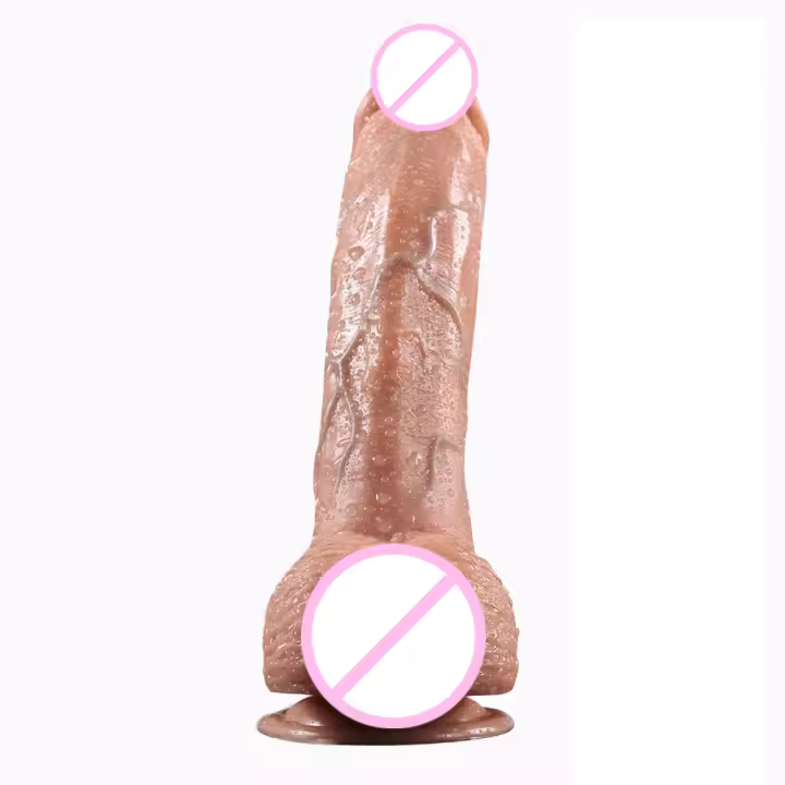 Consolador ultra realista Consoladores de silicona duales, consolador principiante curvo realista de 9 "para punto G y juego anal con potente ventosa, juguete sexual para pene manos libres para mujeres y hombres sexuales - 1