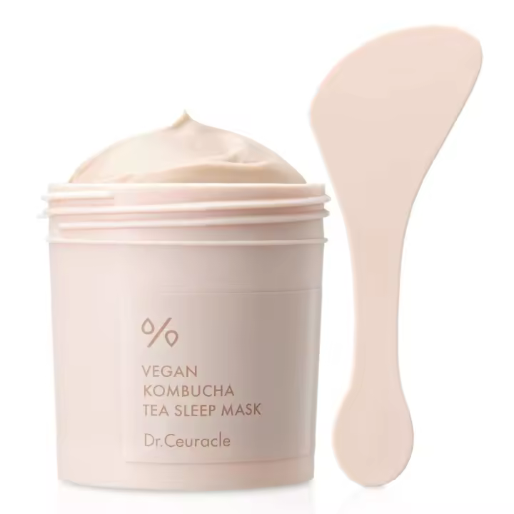 Hot Dr.Ceuracle Vegan Kombucha Tea Sleep - Mascarilla facial coreana para el cuidado de la piel durante la noche con niacinamida, bakuchiol y ceramida (100 g / 3,52 - 1