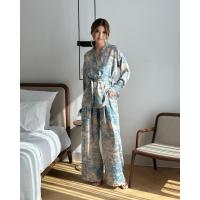 Moda Francesa de Manga Larga Camisa de Cintura Alta Pantalones de Pierna Ancha Traje de Mujer - details 10