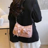 Bolso cruzado con lazo de estilo coreano, bolso de hombro plisado Y2k de Color sólido, bolso de compras con correa de cordón, bolso de Dumpling de Pu, Dairy - details 2