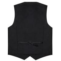 Chaleco informal de gamuza sintética de vaquero occidental para hombre, chaleco ajustado con cuello en V para ciclismo de motor y graduación, ropa social para hombre - details 5