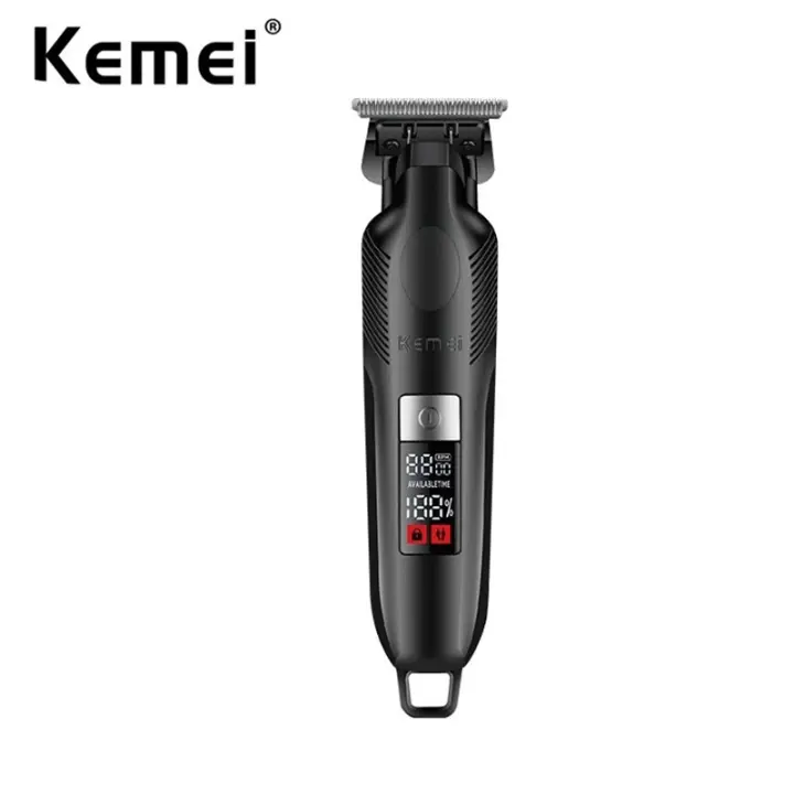 Kemei-cortadora de pelo inalámbrica 2284 Zero Gapped para hombre, cortadora de pelo profesional para Barbero, máquina de corte de pelo recargable - 1
