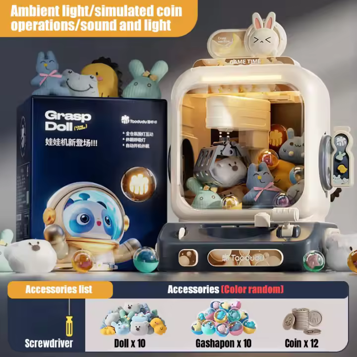 Máquinas de garra de muñecas para niños, juegos de Arcade, Mini máquina expendedora de agarre con muñecas, juguetes antiestrés, juego de garra, regalos para el Día de los niños - 1