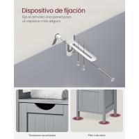 Madera Armario para baño Armario de almacenaje Botiquín Mesita de Noche Rinconera 2 Cajones Blanco - details 20