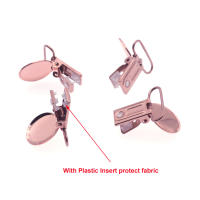 Abrazadera de Chupete Redonda en Oro Rosa para Bebé con Inserto de Plástico para Cinta de 25mm Estilo Sólido Producto Seguro para Niños y Niñas de 4 Meses y Mas - details 4