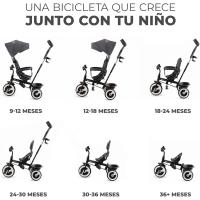 Triciclo Evolutivo, Bicicleta Sin Pedales, Bicicleta Bebe, Plegable, Para Niños, Cinturón, Con Accesorios, Portavasos, Cesta, 9 Meses a 25 kg, Verde - details 9