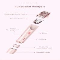 Maquinilla de afeitar eléctrica profesional 2 en 1, afeitadora eléctrica en seco y húmedo, resistente al agua, para depilación de mujer, para Bikini, pierna, brazo, axila - details 6