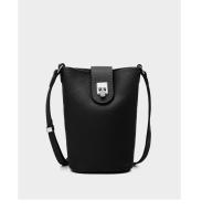 Bolso bandolera pequeño de cuero de primera calidad, estilo cubo vertical casual para teléfono móvil - details 2