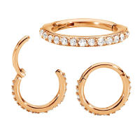 Piercing de acero quirúrgico con circonita para tabique nasal (1 unidad), piercing para la nariz y el cuerpo, colgante con clip, joyería a la moda, 8 estilos diferentes - details 4