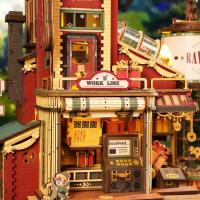 Robotime Rokr Dream Gift Factory rompecabezas de madera 3D regalos de Navidad juguete con luz y música para niños Kits de bloques de construcción - details 9