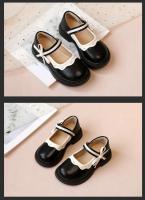 Zapatos de cuero para niñas, calzado sencillo con lazo lateral, borde con volantes, informal, sencillo, de retazos de princesa - details 8