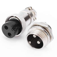 GX16 2 pines 400V tipo tornillo macho y hembra Cable a tope conector de enchufe de aviación - details 3