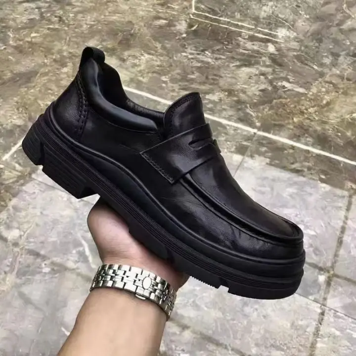 Nueva tendencia de cuero, zapatos casuales de negocios versátiles, zapatos individuales con plataforma - 1