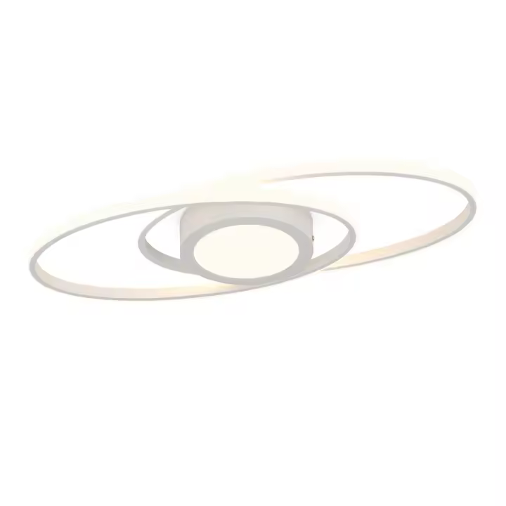 CBJKTX Lámpara de techo LED ovalada 48W regulable blanca con control remoto 3000K - 6500K moderna para dormitorio habitación de niños oficina - 1