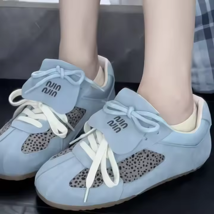 Zapatos Vulcanizados Con Estampado De Leopardo Marrón Para Mujer, Zapatillas Deportivas Planas Con Cordones Para Exteriores, Zapatillas Informales Cómodas Antideslizantes Para Otoño - 1