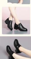 Zapatos de Oficina para Mujer de Moda y Comodidad Punta Redonda de Cuero Suave Suela Suave - details 10
