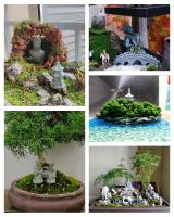 Pequeños monjes budistas, figuritas de budismo tibetano, estatua de piedra de Buda, adorno de coche de jardín, meditación, decoración del acuario del hogar - details 2