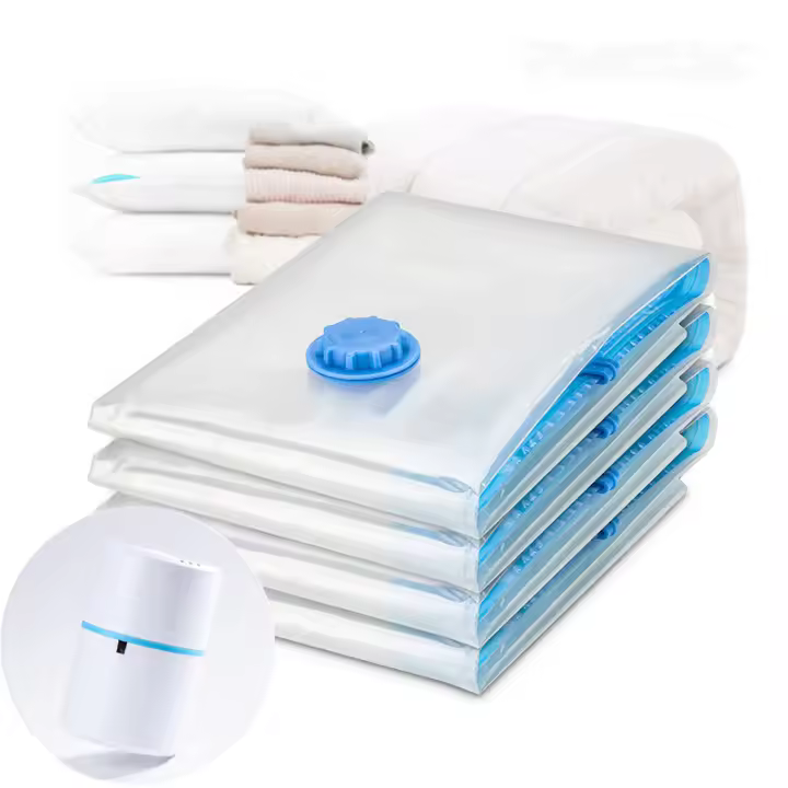 Organizador de Almacenamiento de Armario de Primavera/Verano 22 Bolsa de Compresión de Vacío Eléctrico Reutilizable Bolsa Ziplock de Plástico Almacenamiento Ahorrador de Espacio - 1