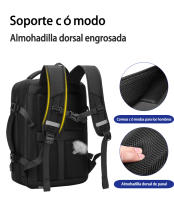Mochila de gran capacidad para hombre, mochila de viaje de ocio, expandible, impermeable, interfaz USB - details 13