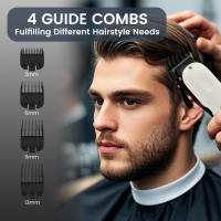 Hatteker-maquinilla eléctrica para cortar el pelo, salón profesional, cortapelos de alta potencia, uso doméstico, afeitadora de barba, empujador, carga USB - details 16