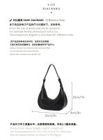 Bolso vintage para las axilas, bolso de media luna para principiantes, bolso de mensajero para el hombro del viajero. - details 3