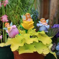 Juego de 3 Inserções de Hada Floral Artesanías de Resina, Inserções de Maceta y Bonsái, Decoración de Patio y Jardín - details 12