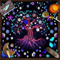 Mantel de Jardín Lunar Tela de Tarot Decoración de Mesita de Brujería Almohadillas de Astrología - details 4