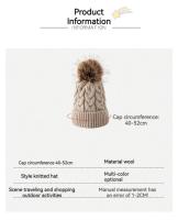 Gorro de punto para bebé recién nacido, cálido gorro redondo, doble uso, madre y bebé, nuevo, otoño e invierno - details 7