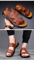 Sandalias de Cuero Genuino para Hombres Moda de Verano 2025 Zapatos de Playa de Doble Propósito - details 14