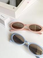 Gafas de sol retro con lazo ovalado para mujer, gafas de sol con montura ovalada pequeña a la moda, de marca de diseñador, para ocio al aire libre, UV400 - details 4