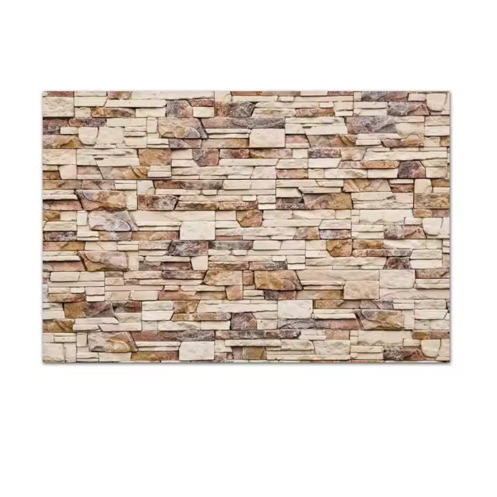 Papel Tapiz Autoadhesivo Moderno de Piedra de Ladrillo Personalizado para Decoración de Sala de Estar, Papel de Contacto de Lona, Panel de Decoración para el Hogar, Diseño de Pared, Renovación de Muebles, Rollo de Pared - 1