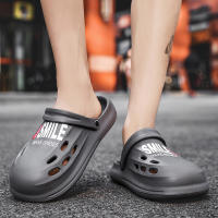 Zuecos de jardín para hombre, sandalias negras para exteriores, zapatillas de playa - details 18