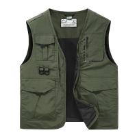 Nuevo Chaleco Funcional para Hombre Corte Holgado, Talla Grande, Ropa de Trabajo Fina, Fotos con Múltiples Bolsillos, Pesca, Chaleco al Aire Libre - details 2
