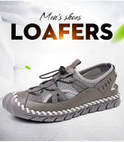 Nuevas Sandalias de Cuero Transpirable para Hombres Estilo Casual de Verano Versátil con Diseño de Hueco - details 0