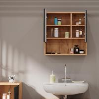Armario con espejo para baño Irma, antracita/roble, 54 x 55 cm - details 11
