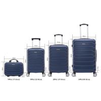 Conjunto de Maletas de Viaje Elegantes Carcasa Ligera de ABS, Cerradura Numérica, 4 Ruedas Giratorias 360 °   , Asa Telescópica de Aluminio Juego de Maletas Set Trolley Maleta Cabina ( 6990 M001 8008 6020 D7) - details 0