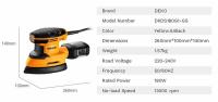 DEKO-limadora eléctrica de ratón, herramienta de 220V, 13000rpm, con 3 almohadillas de lijado, 12 lijas, recolección de polvo, lijadora para carpintería - details 4