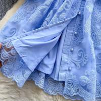 Francia elegante Vintage Palacio noche mujeres bordado fajas Vestido corto de fiesta diseño femenino Casual ropa de vacaciones nuevo - details 12