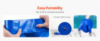 SucceBuy Manguera de retrolavado, 2 pulgadas x 100 pies, PVC azul con abrazaderas, Camlock, accesorios de aluminio, se adapta a varias bombas, para tratamiento de aguas residuales y agricultura - details 4
