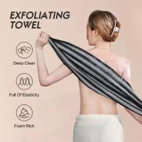 Toalla de baño de doble cara para mujeres y hombres, toalla para frotar arena fina para el hogar, kit de baño limpio y completo E9A1 - details 9