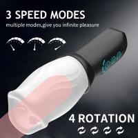Vibrador Oral de Rotación Automática Placer Sensorial para Hombres Juguete de Entrenamiento de Placer Delayo Motion de Espiral - details 1