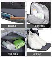Mochila compartimento de zapatos independiente se puede llevar en ambos hombros mochila deportiva de gran capacidad hombres y mujeres bolsa de viaje de separación seca y húmeda - details 6