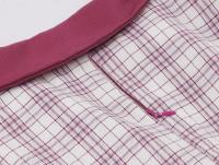 Elegante Vestido de Plaid Retro 2024 Estilo Vintage para Damas con Cuello en Flequillo y Detalles de Parche - details 11