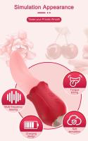 Leten Vibrador de Lengua de Rosa Estimulador de Clítoris y Vagina para Mujeres - details 1