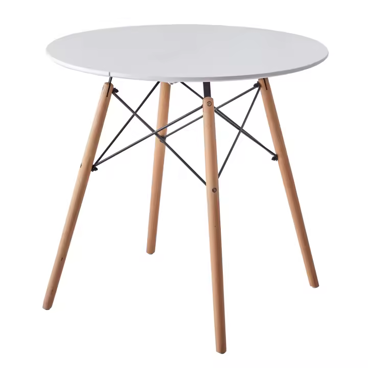 EGOONM-Mesa redonda de estilo Medieval para el hogar, mesa de comedor pequeña de diseño nórdico, mesa de negociación Simple creativa, 80CM - 1