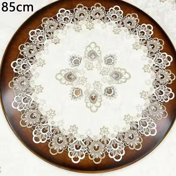 Manteles decorados con tela europea moderna ENCE, pequeños circulares para dormitorios, balcones, hoteles, restaurantes, banquetes, - 1